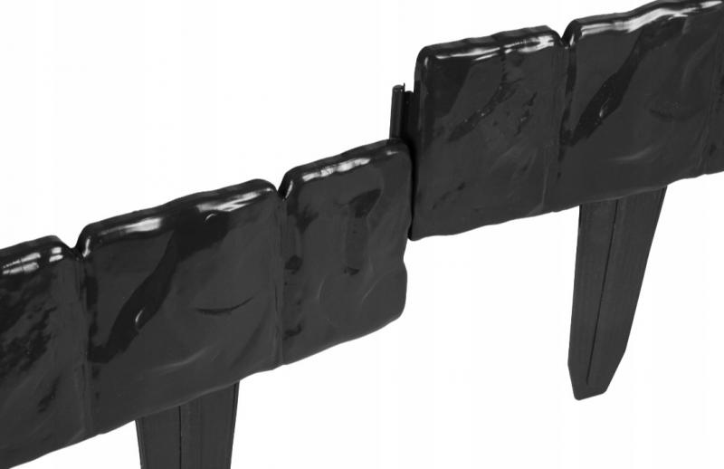 Palisada ogrodowa wysoka obrzeże border czarny 2,4m płotek GeoBorder